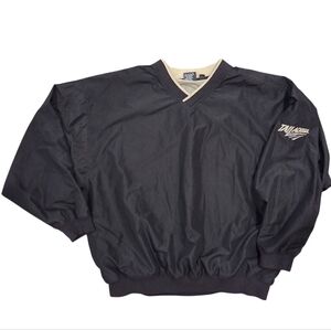 White Bear Golf Pullover Windbreaker Windshirt Talladega Black Beige 3XL V-Neck